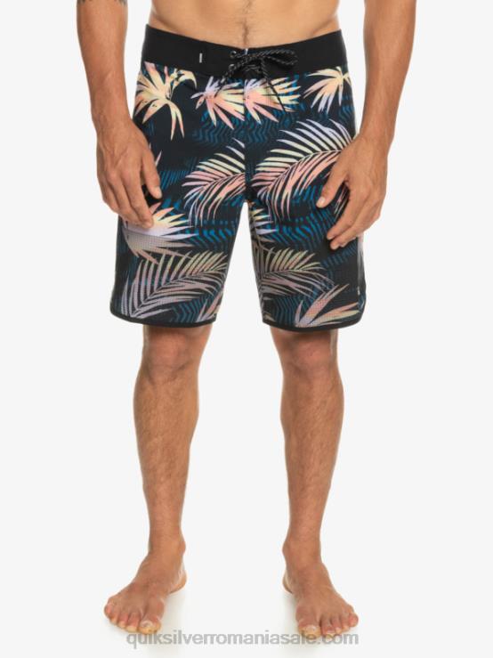 negru highlite scallop 19 boardshorts XT6B31 bărbați Quiksilver