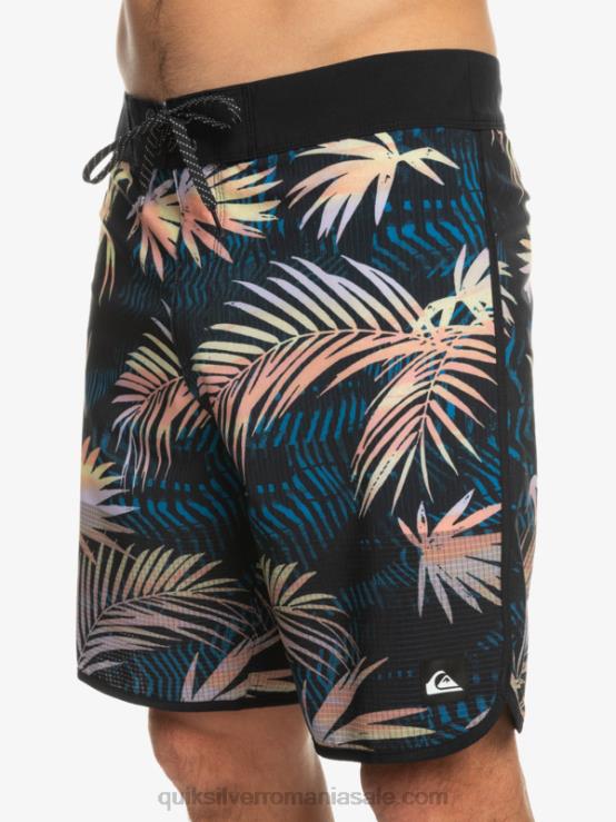 negru highlite scallop 19 boardshorts XT6B31 bărbați Quiksilver