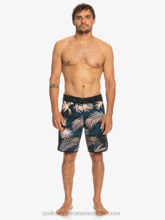 negru highlite scallop 19 boardshorts XT6B31 bărbați Quiksilver