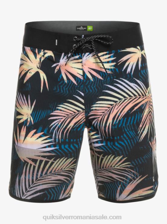negru highlite scallop 19 boardshorts XT6B31 bărbați Quiksilver