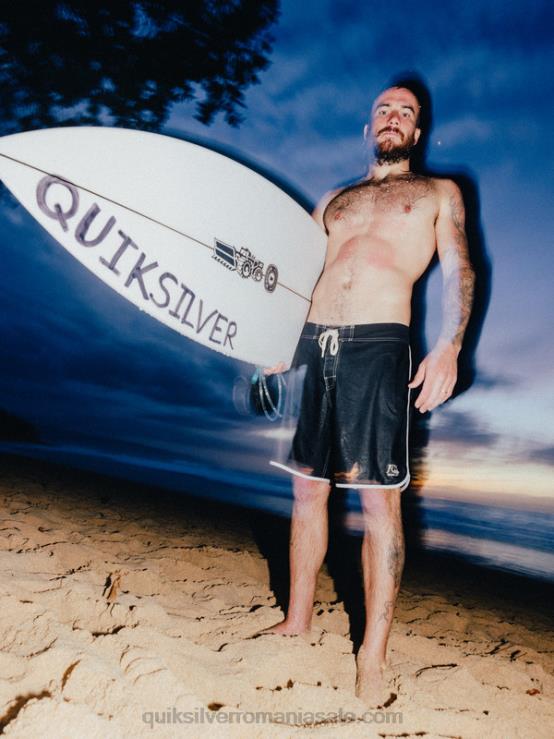 negru original scallop 18 boardshorts XT6B86 bărbați Quiksilver