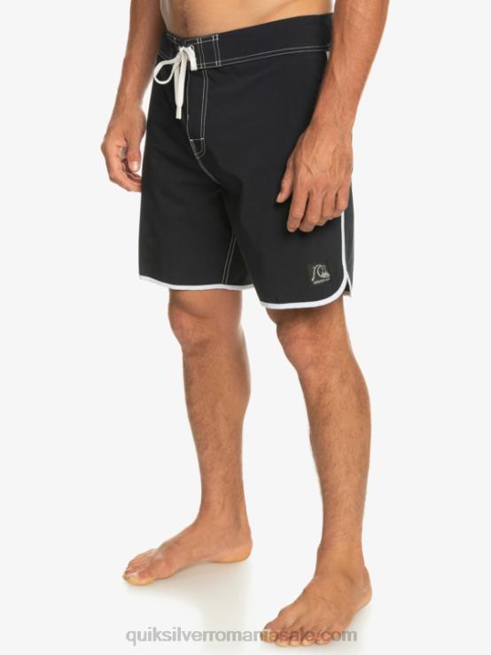 negru original scallop 18 boardshorts XT6B86 bărbați Quiksilver