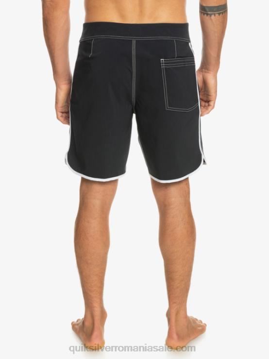 negru original scallop 18 boardshorts XT6B86 bărbați Quiksilver