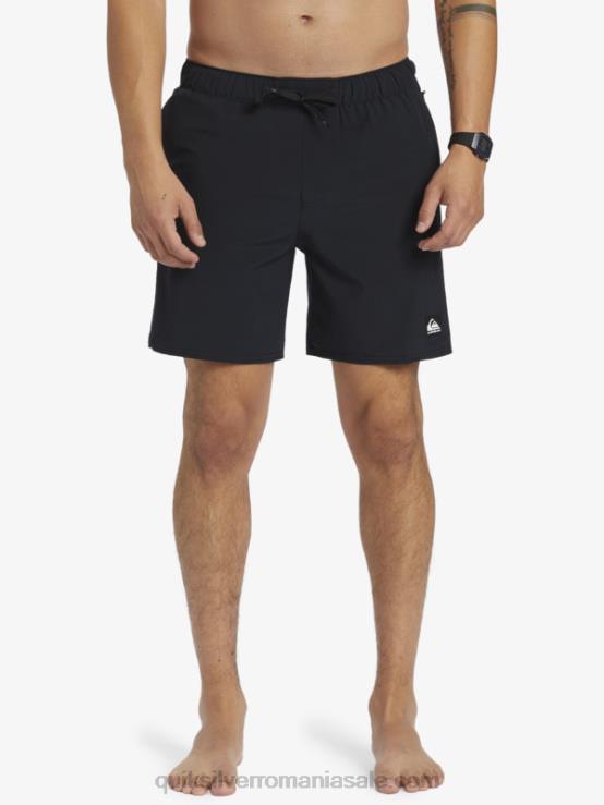 negru pantaloni scurți de antrenament omni stretch 17 XT6B827 bărbați Quiksilver