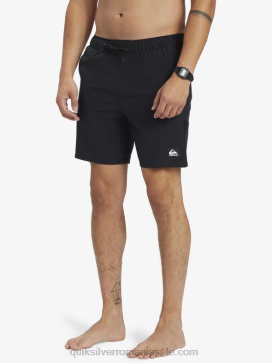 negru pantaloni scurți de antrenament omni stretch 17 XT6B827 bărbați Quiksilver