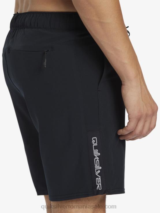 negru pantaloni scurți de antrenament omni stretch 17 XT6B827 bărbați Quiksilver