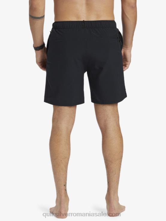 negru pantaloni scurți de antrenament omni stretch 17 XT6B827 bărbați Quiksilver