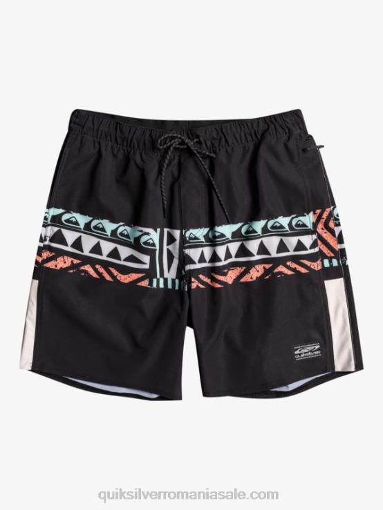 negru pantaloni scurți de antrenament omni stretch 17 XT6B829 bărbați Quiksilver