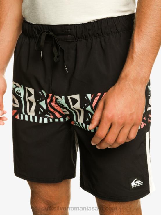negru pantaloni scurți de antrenament omni stretch 17 XT6B829 bărbați Quiksilver