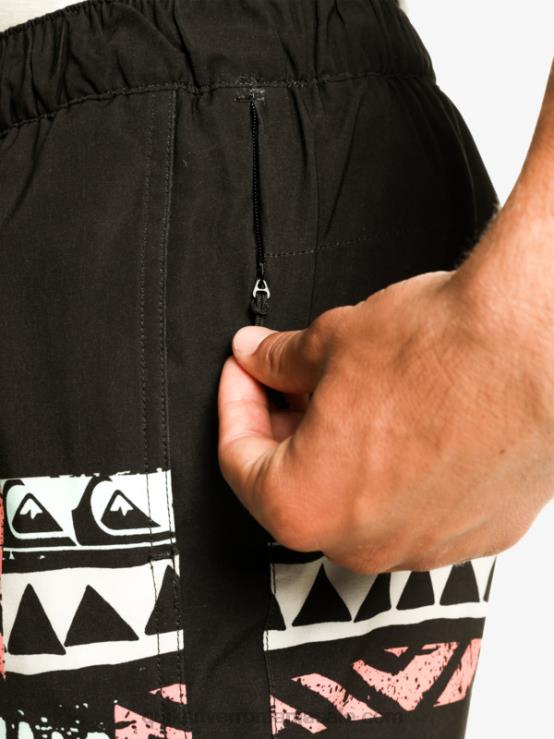 negru pantaloni scurți de antrenament omni stretch 17 XT6B829 bărbați Quiksilver