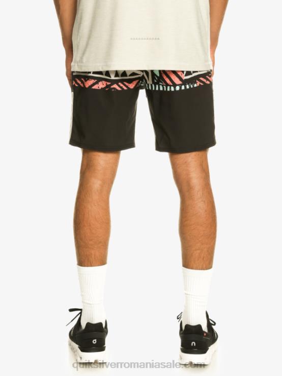 negru pantaloni scurți de antrenament omni stretch 17 XT6B829 bărbați Quiksilver