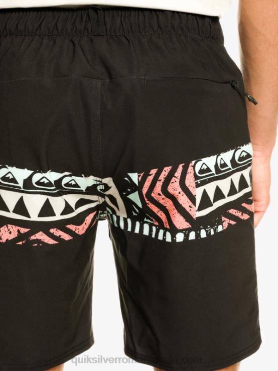 negru pantaloni scurți de antrenament omni stretch 17 XT6B829 bărbați Quiksilver