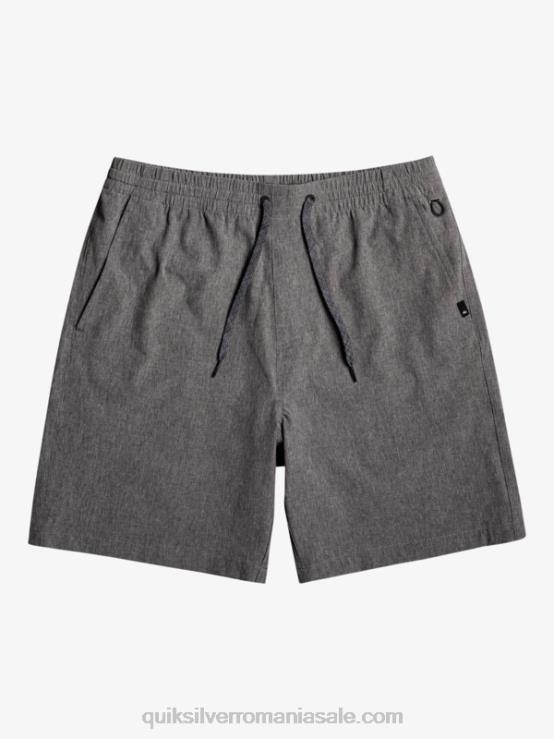 negru pantaloni scurți elastic heather amphibian 18 hibrid XT6B1664 bărbați Quiksilver