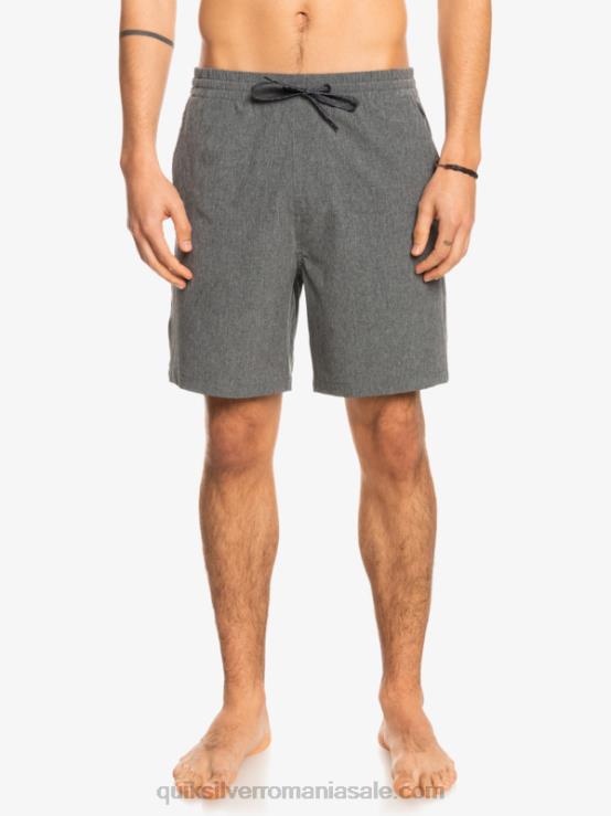 negru pantaloni scurți elastic heather amphibian 18 hibrid XT6B1664 bărbați Quiksilver