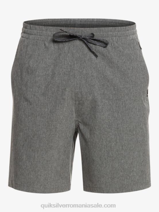 negru pantaloni scurți elastic heather amphibian 18 hibrid XT6B1664 bărbați Quiksilver