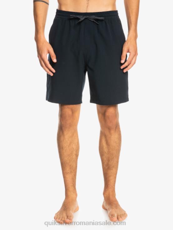 negru pantaloni scurți elastic ocean 18 amfibieni XT6B342 bărbați Quiksilver