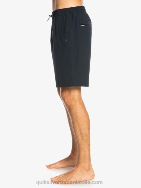 negru pantaloni scurți elastic ocean 18 amfibieni XT6B342 bărbați Quiksilver