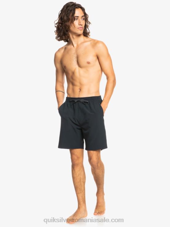 negru pantaloni scurți elastic ocean 18 amfibieni XT6B342 bărbați Quiksilver