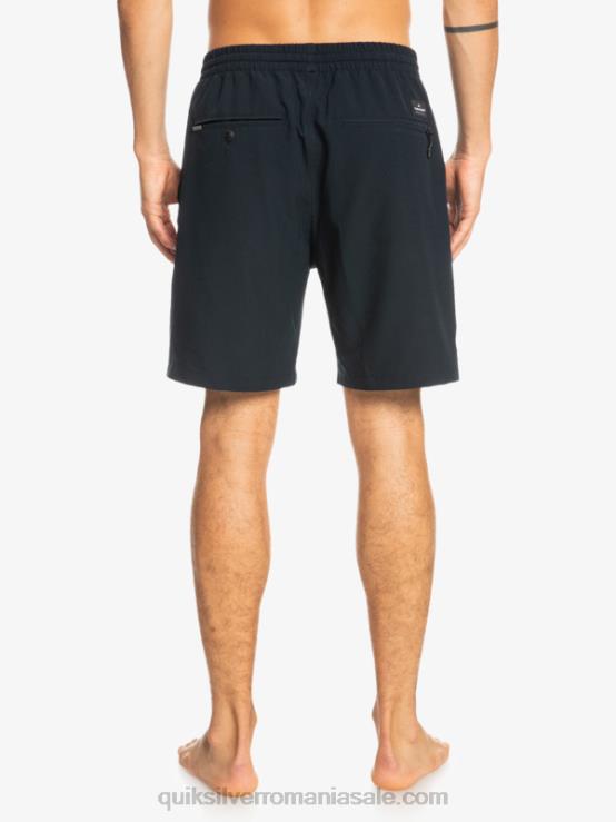 negru pantaloni scurți elastic ocean 18 amfibieni XT6B342 bărbați Quiksilver