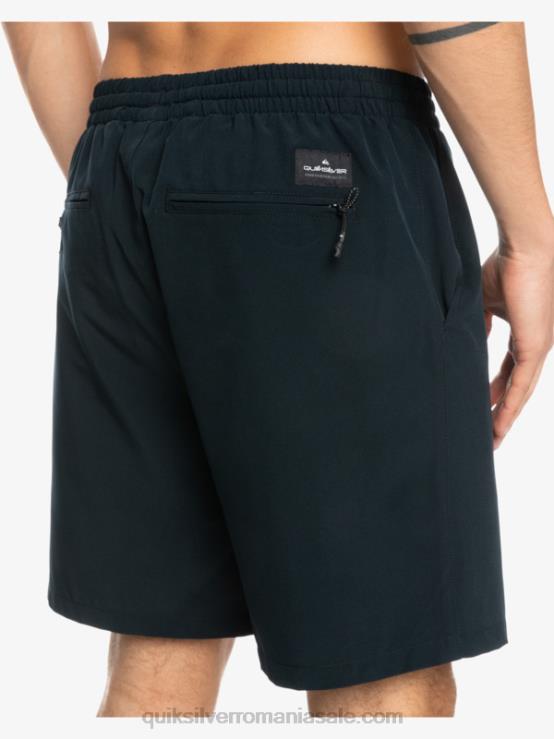negru pantaloni scurți elastic ocean 18 amfibieni XT6B342 bărbați Quiksilver