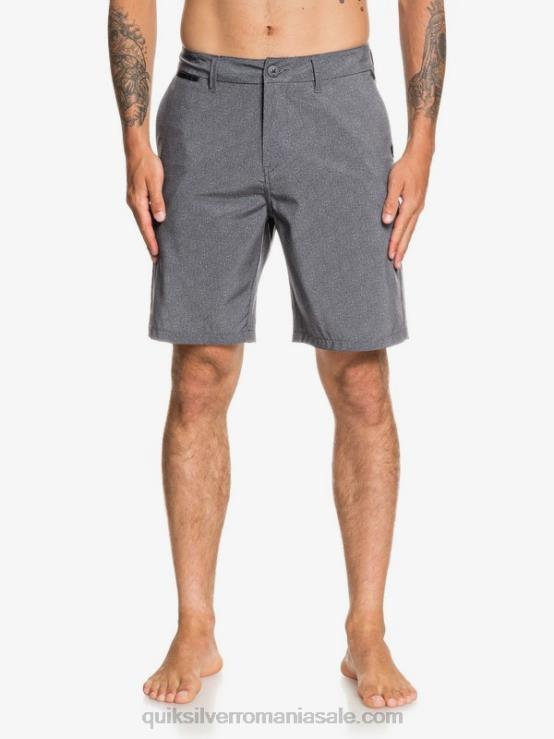 negru pantaloni scurți hibrid union heather amphibian 20 XT6B1585 bărbați Quiksilver