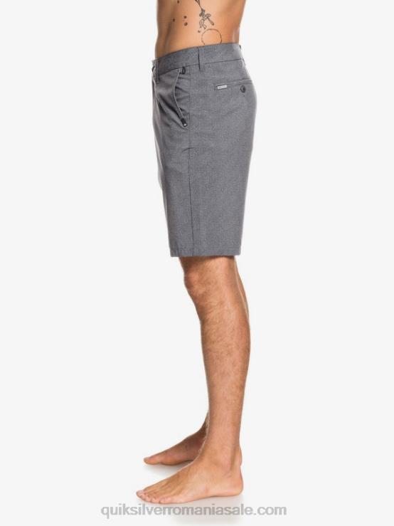 negru pantaloni scurți hibrid union heather amphibian 20 XT6B1585 bărbați Quiksilver