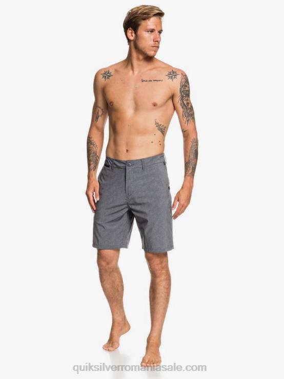 negru pantaloni scurți hibrid union heather amphibian 20 XT6B1585 bărbați Quiksilver