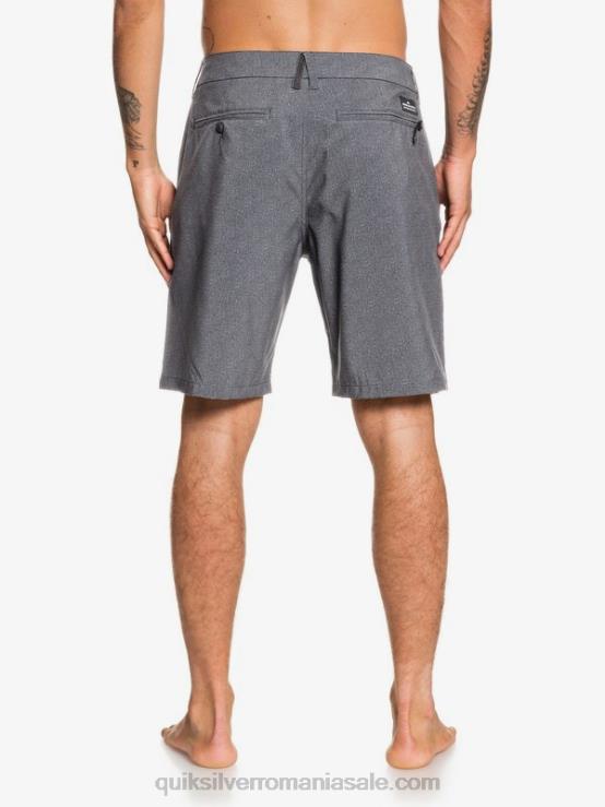 negru pantaloni scurți hibrid union heather amphibian 20 XT6B1585 bărbați Quiksilver