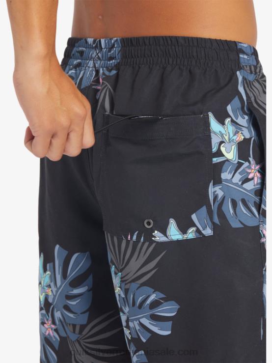 negru se amestecă zilnic 17 salve XT6B681 bărbați Quiksilver