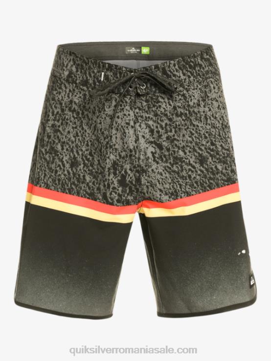 negru surfsilk division scallop 19 boardshorts XT6B1395 bărbați Quiksilver