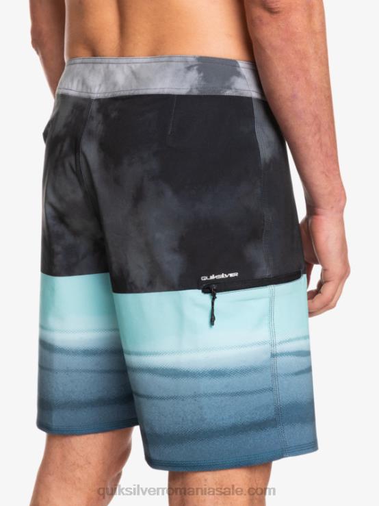 negru surfsilk five-0 19 boardshorts XT6B1798 bărbați Quiksilver