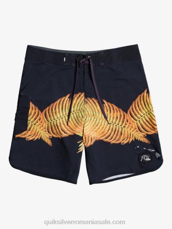 negru surfsilk hawaii scallop 19 boardshorts XT6B1881 bărbați Quiksilver