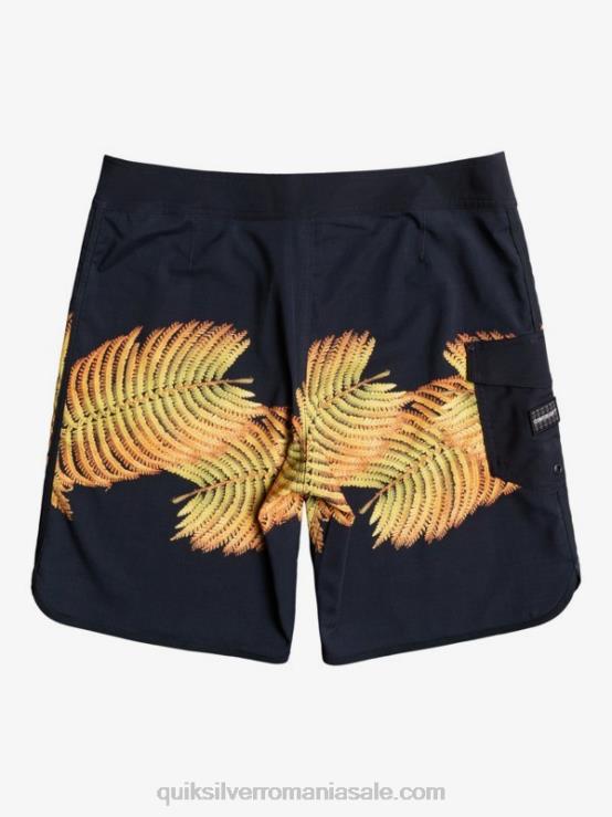 negru surfsilk hawaii scallop 19 boardshorts XT6B1881 bărbați Quiksilver
