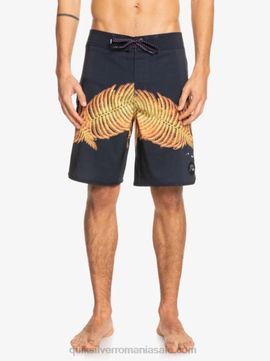 negru surfsilk hawaii scallop 19 boardshorts XT6B1881 bărbați Quiksilver