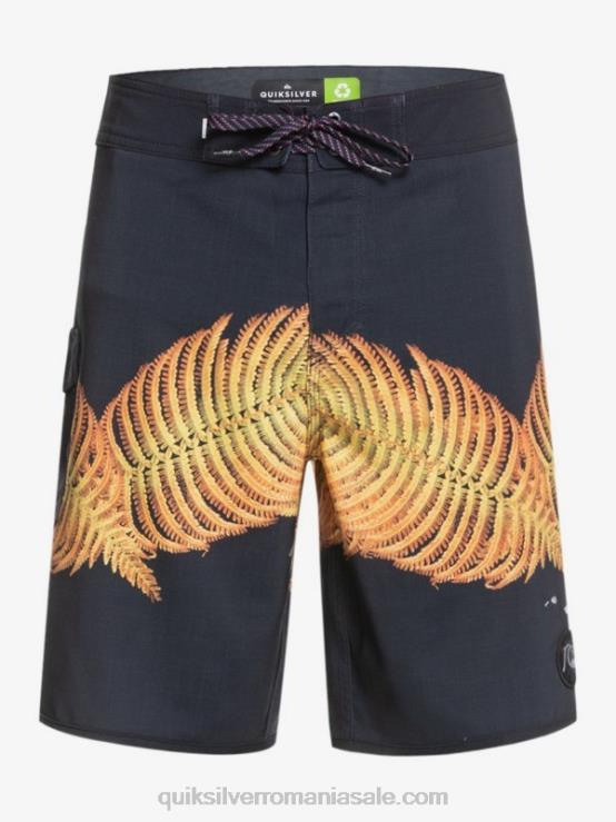 negru surfsilk hawaii scallop 19 boardshorts XT6B1881 bărbați Quiksilver
