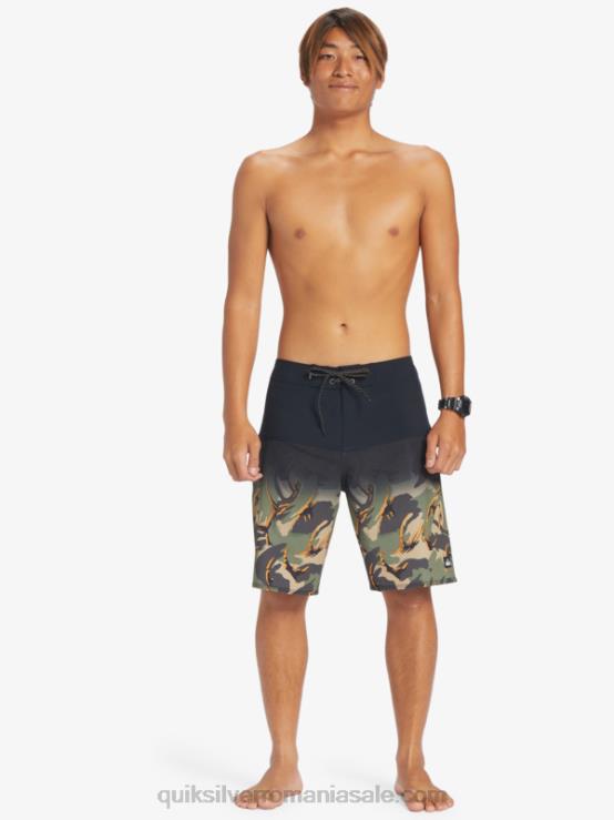 negru surfsilk panel 20 boardshorts XT6B131 bărbați Quiksilver