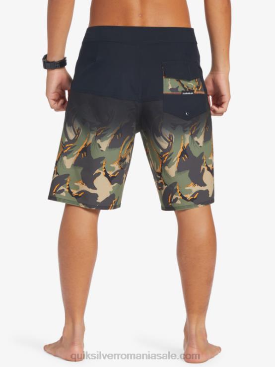 negru surfsilk panel 20 boardshorts XT6B131 bărbați Quiksilver