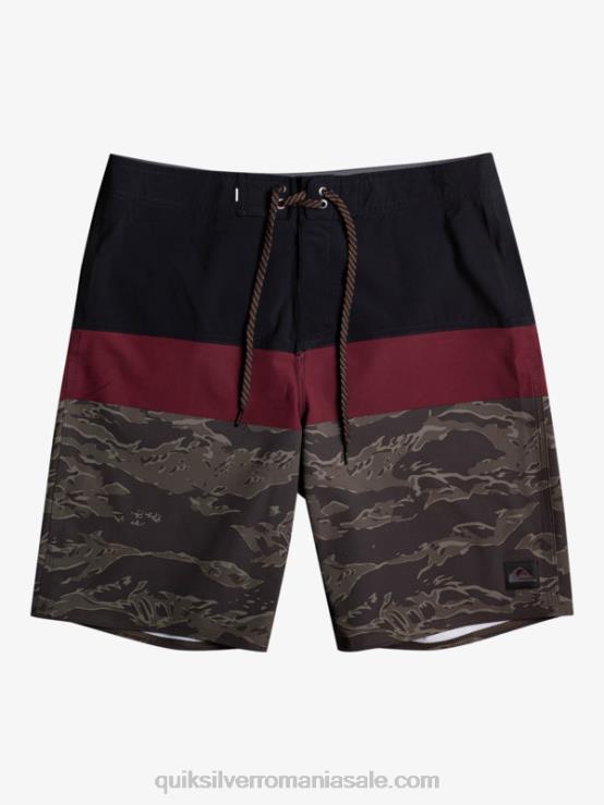 negru surfsilk panel 20 boardshorts XT6B1785 bărbați Quiksilver