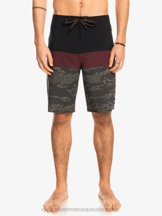 negru surfsilk panel 20 boardshorts XT6B1785 bărbați Quiksilver