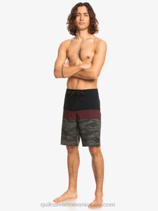 negru surfsilk panel 20 boardshorts XT6B1785 bărbați Quiksilver