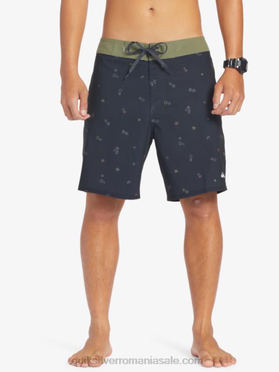 negru surfsilk qs 69 18 boardshorts XT6B239 bărbați Quiksilver