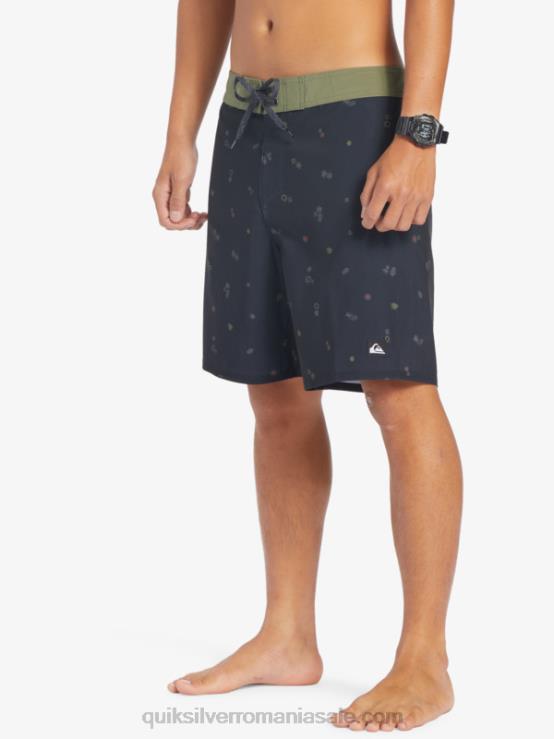 negru surfsilk qs 69 18 boardshorts XT6B239 bărbați Quiksilver