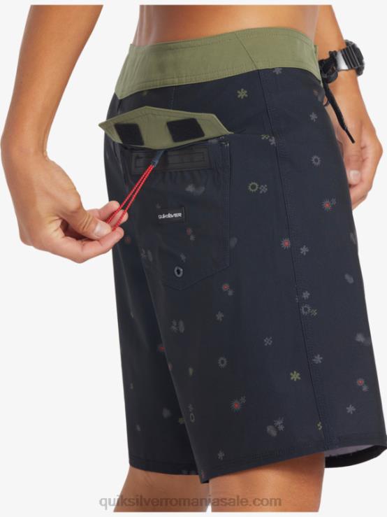 negru surfsilk qs 69 18 boardshorts XT6B239 bărbați Quiksilver