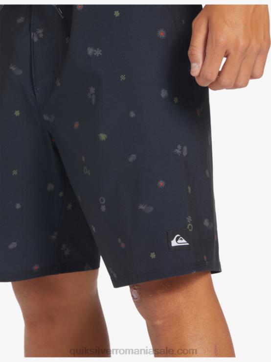 negru surfsilk qs 69 18 boardshorts XT6B239 bărbați Quiksilver