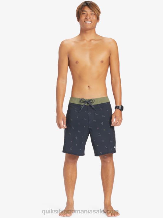 negru surfsilk qs 69 18 boardshorts XT6B239 bărbați Quiksilver
