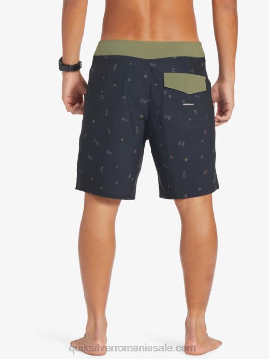 negru surfsilk qs 69 18 boardshorts XT6B239 bărbați Quiksilver