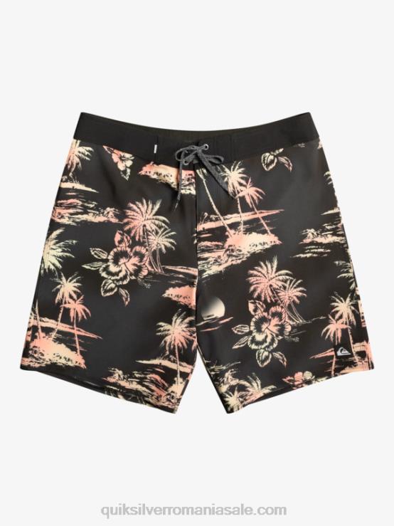 negru surfsilk qs 69 18 boardshorts XT6B243 bărbați Quiksilver