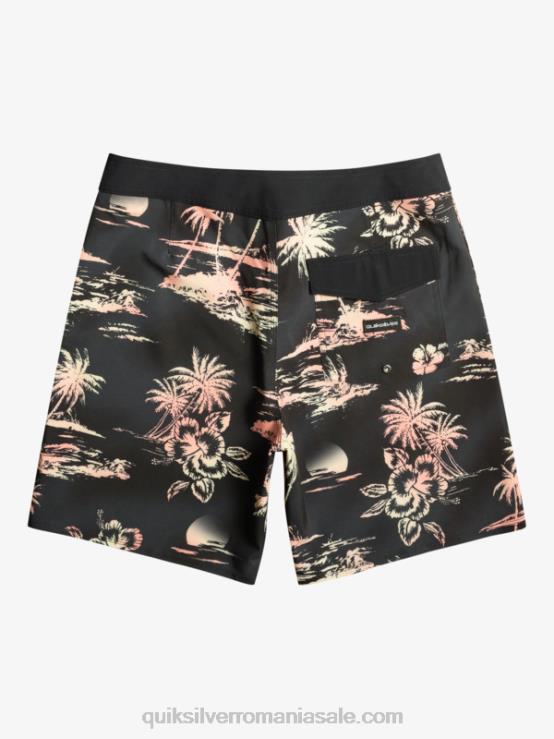 negru surfsilk qs 69 18 boardshorts XT6B243 bărbați Quiksilver
