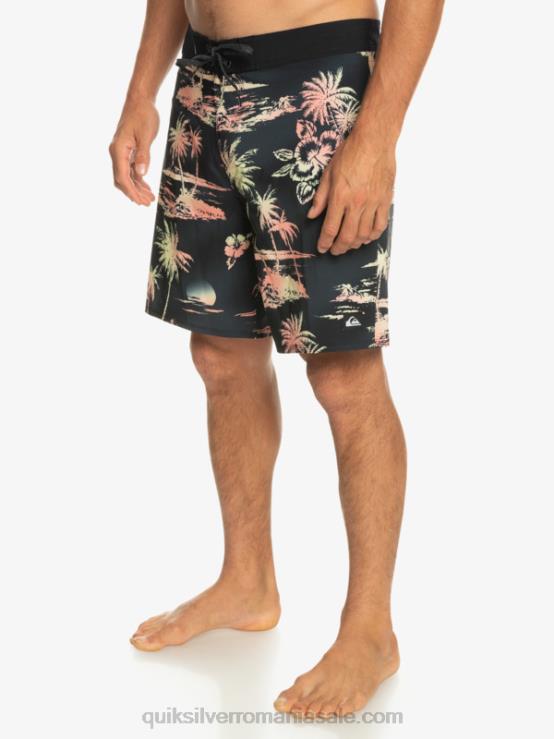 negru surfsilk qs 69 18 boardshorts XT6B243 bărbați Quiksilver