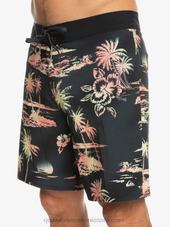 negru surfsilk qs 69 18 boardshorts XT6B243 bărbați Quiksilver